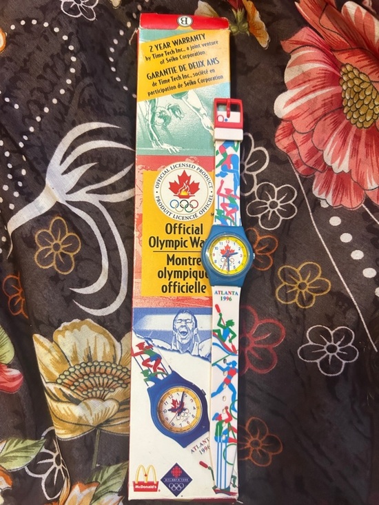 Olympics Accessories - 1996 Atlanta Olympic Promotional Watch Athlete Design Vintage collectible